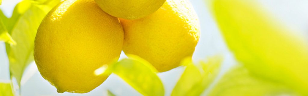 Bunch of lemons for teeth whitening